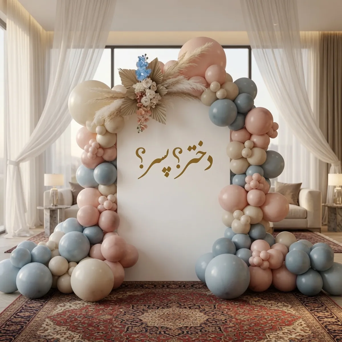 بادکنک آرایی جشن تعیین جنسیت