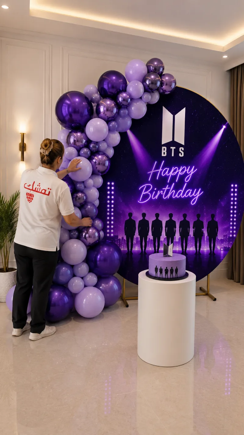 بادکنک آرایی گروه BTS