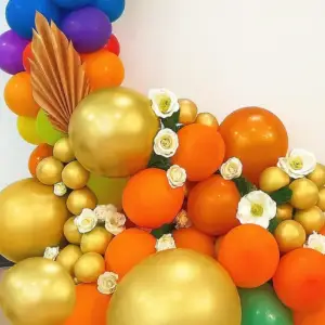 بادکنک آرایی طلایی نارنجی