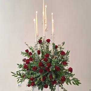 شمع و گل رز و بوبوبالن