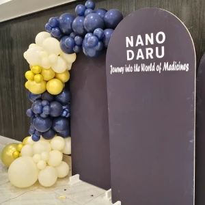 تم بادکنکی سرمه ای طلایی