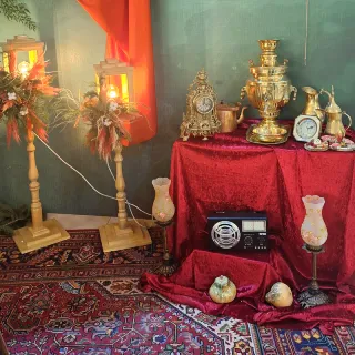 سماور و ساعت برای دیزاین یلدا