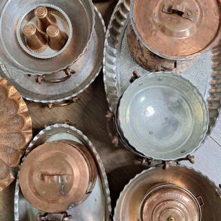 ظروف مسی دیزاین سفره